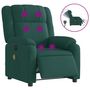 Voir la diapositive 2 : VIDAXL Fauteuil de massage inclinable electrique Vert fonce Tissu