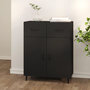 Voir la diapositive 1 : VIDAXL Buffet noir 69,5x34x90 cm bois d'ingenierie