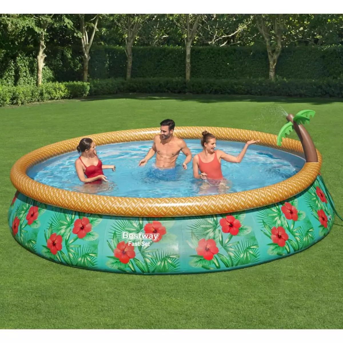BESTWAY Bestway Ensemble de piscine gonflable Paradise Palms 457x84 cm