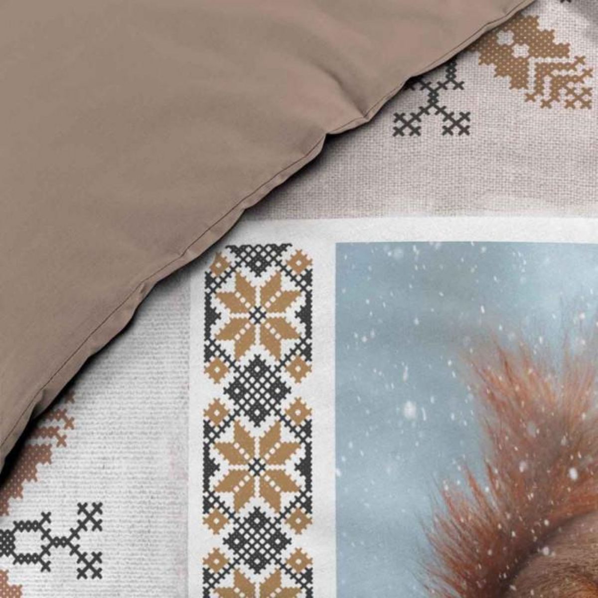 Paris Prix Parure de Lit 3 Pièces  Aspen  260x240cm Naturel