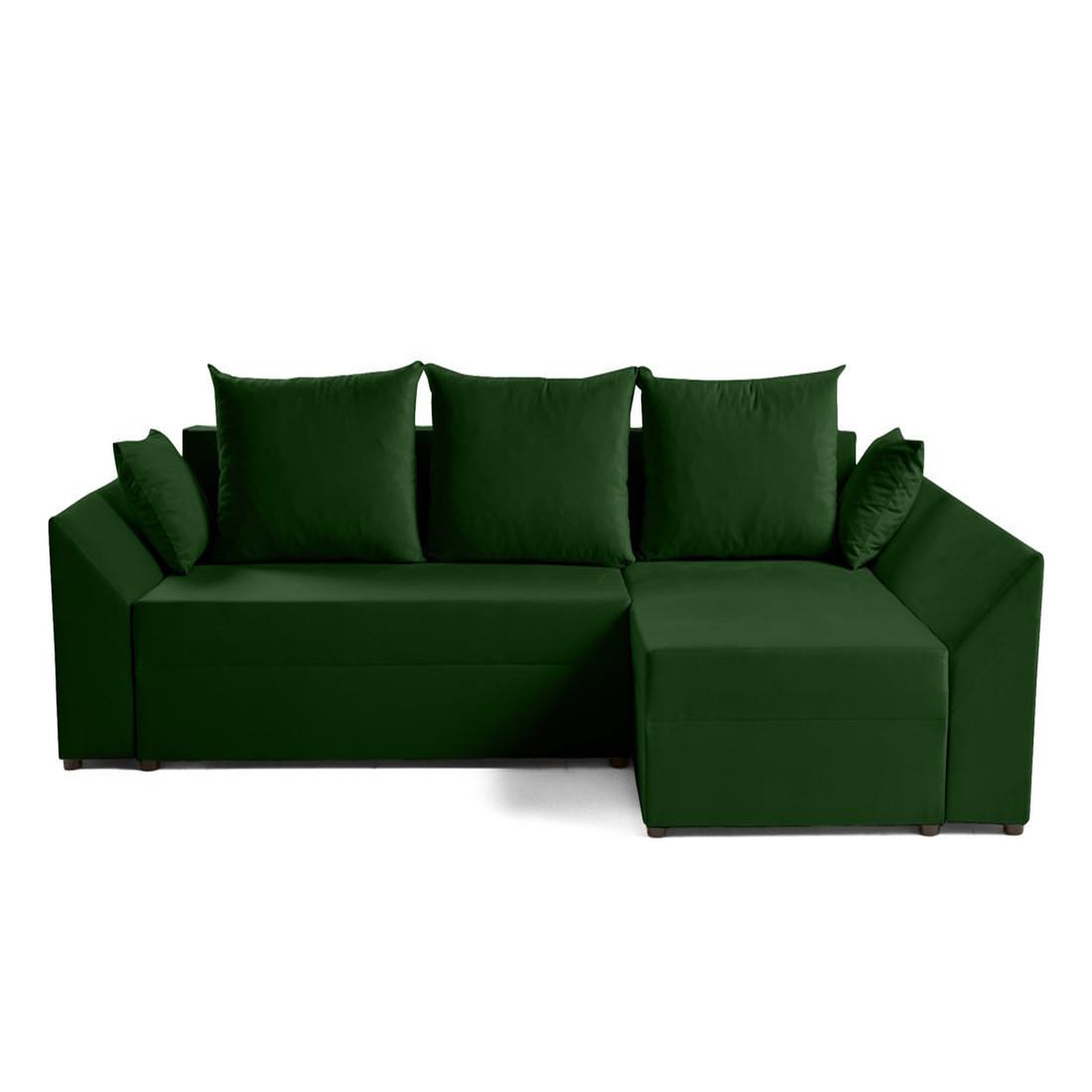 Voir la diapositive 1 : BEST MOBILIER Mike - canapé d'angle réversible - 4 places - convertible avec coffre - en velours