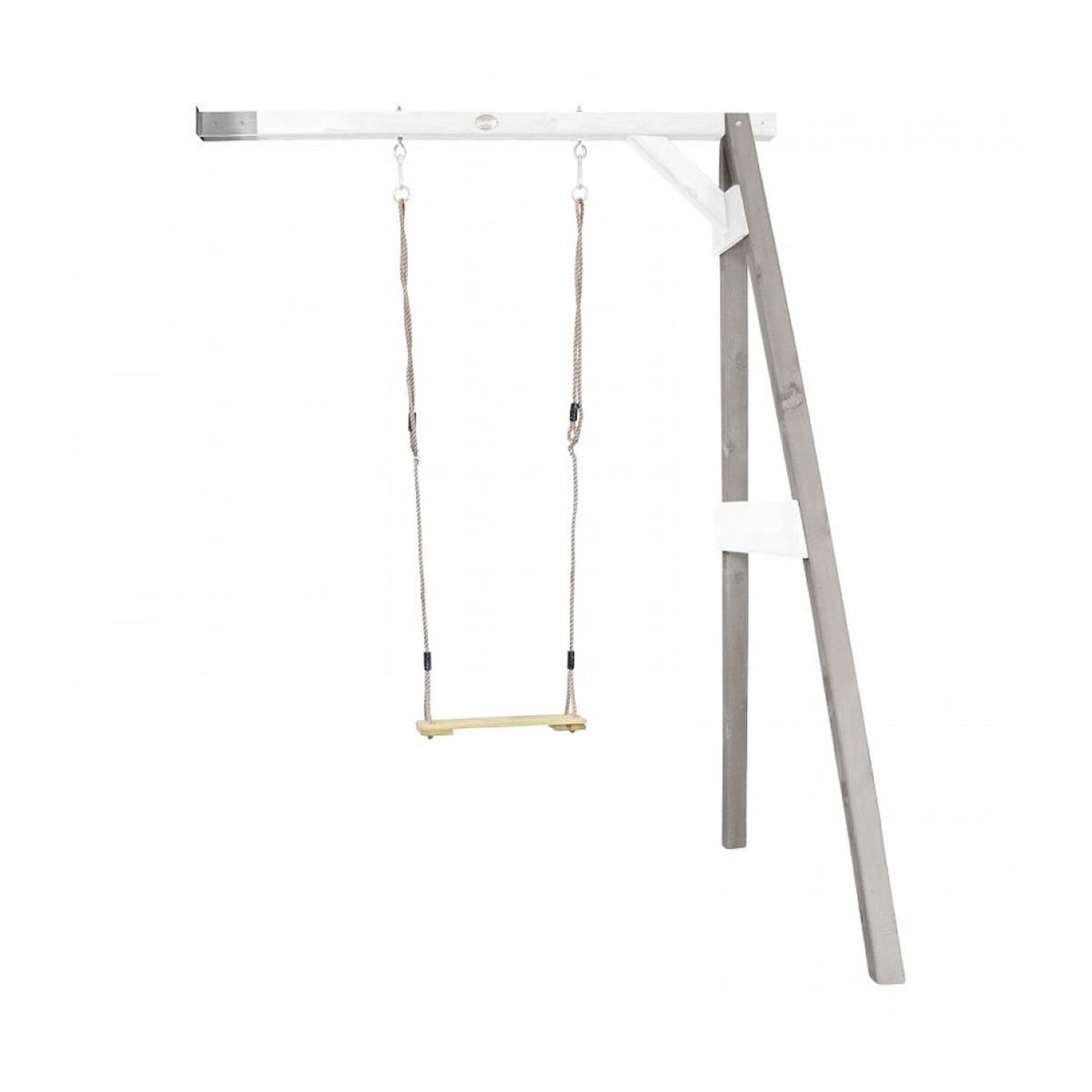Axi House AXI Portique mural en bois Gris Blanc 1 balançoire 160x171x207cm
