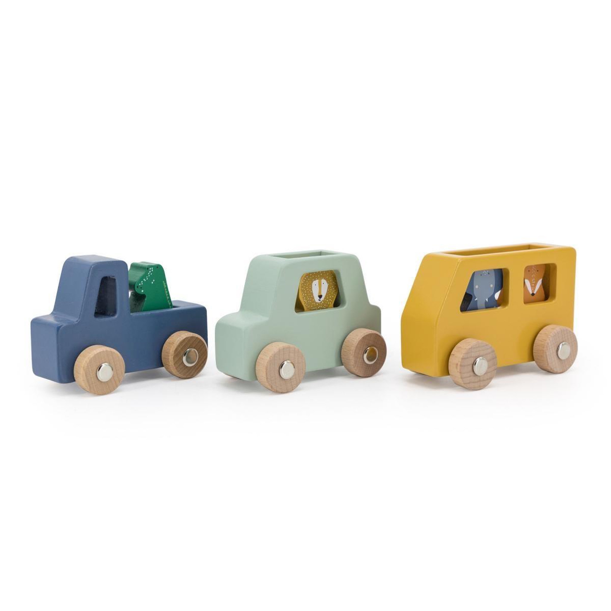 Trixie Set de voitures en bois animaux