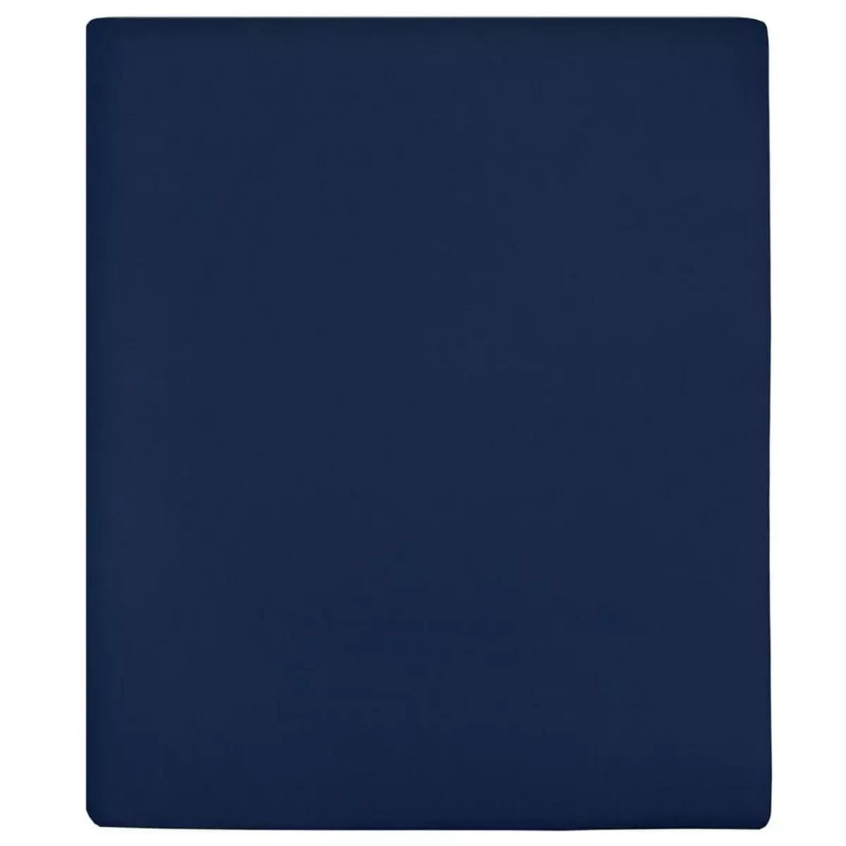 VIDAXL Draps-housses Jersey 2 pcs Bleu marine 160x200 cm Coton