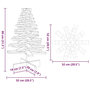 Voir la diapositive 6 : VIDAXL Arbre de Noël en bois pour decoration blanc 80 cm pin massif