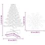 Voir la diapositive 6 : VIDAXL Arbre de Noël en bois pour decoration blanc 80 cm pin massif