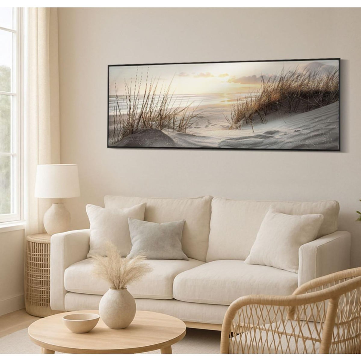 Paris Prix Tableau Imprimé  Beach I  152x52cm Multicolore