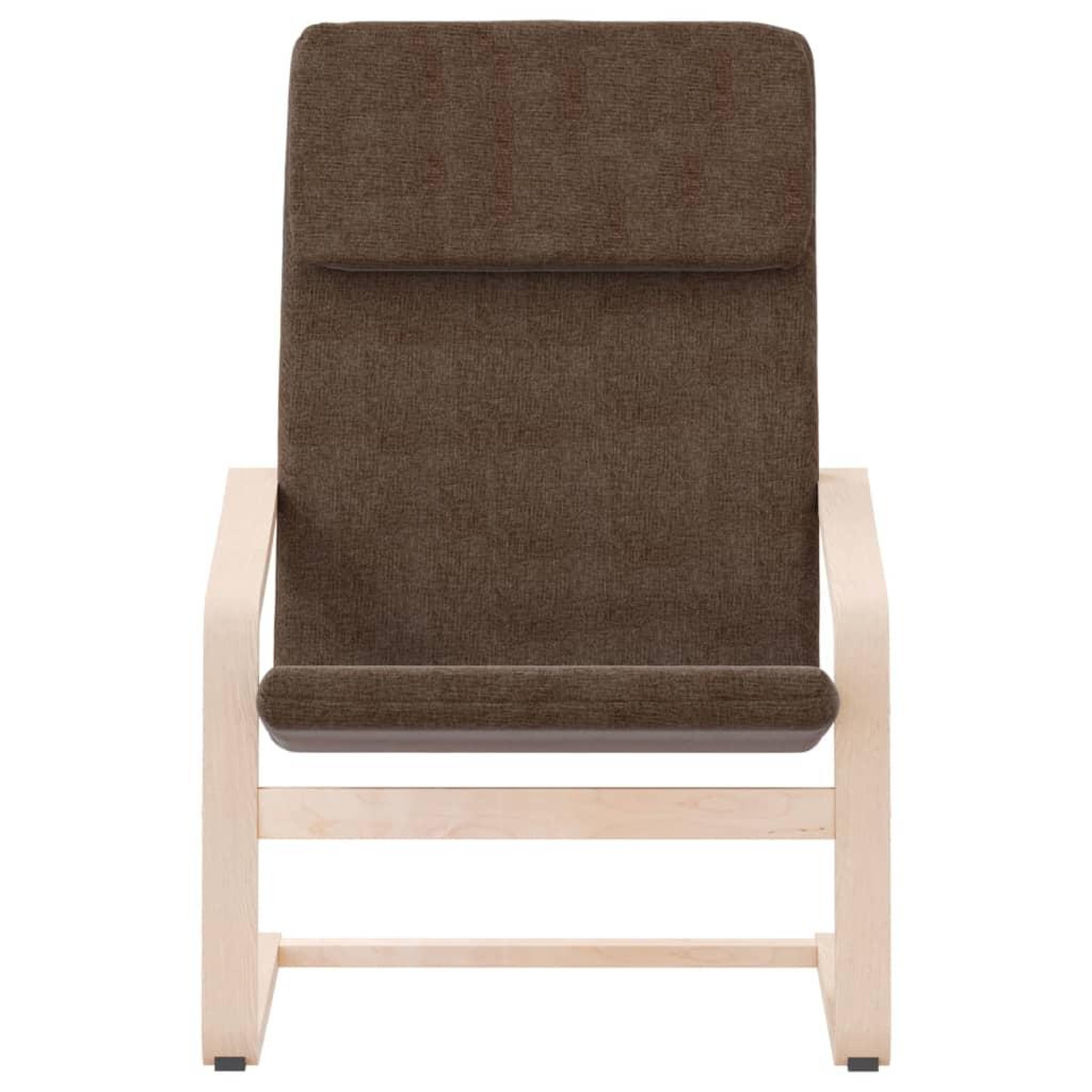 Voir la diapositive 4 : VIDAXL Chaise de relaxation Marron fonce Tissu
