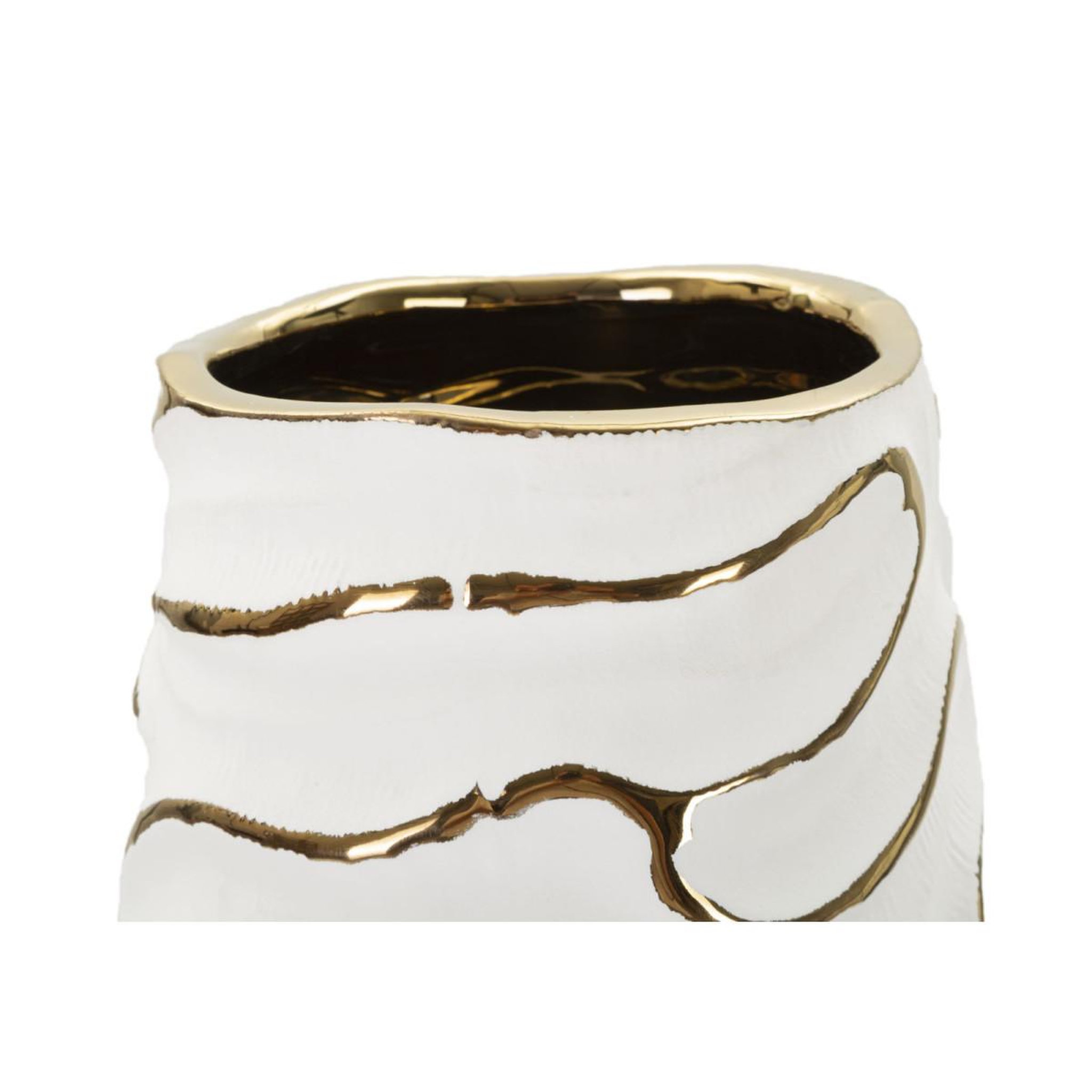 Voir la diapositive 2 : Paris Prix Vase design en céramique  lia  39cm blanc