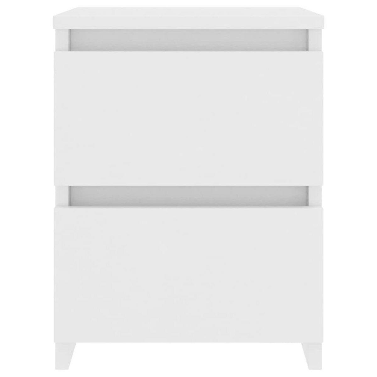 VIDAXL Tables de chevet 2 pcs Blanc 30x30x40 cm Bois d'ingenierie