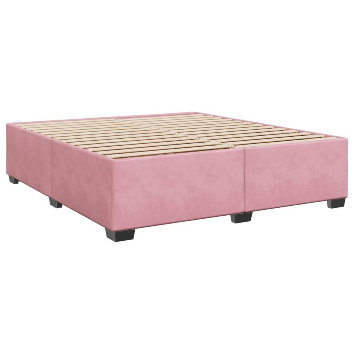 VIDAXL Cadre de lit sans matelas rose 180x200 cm velours