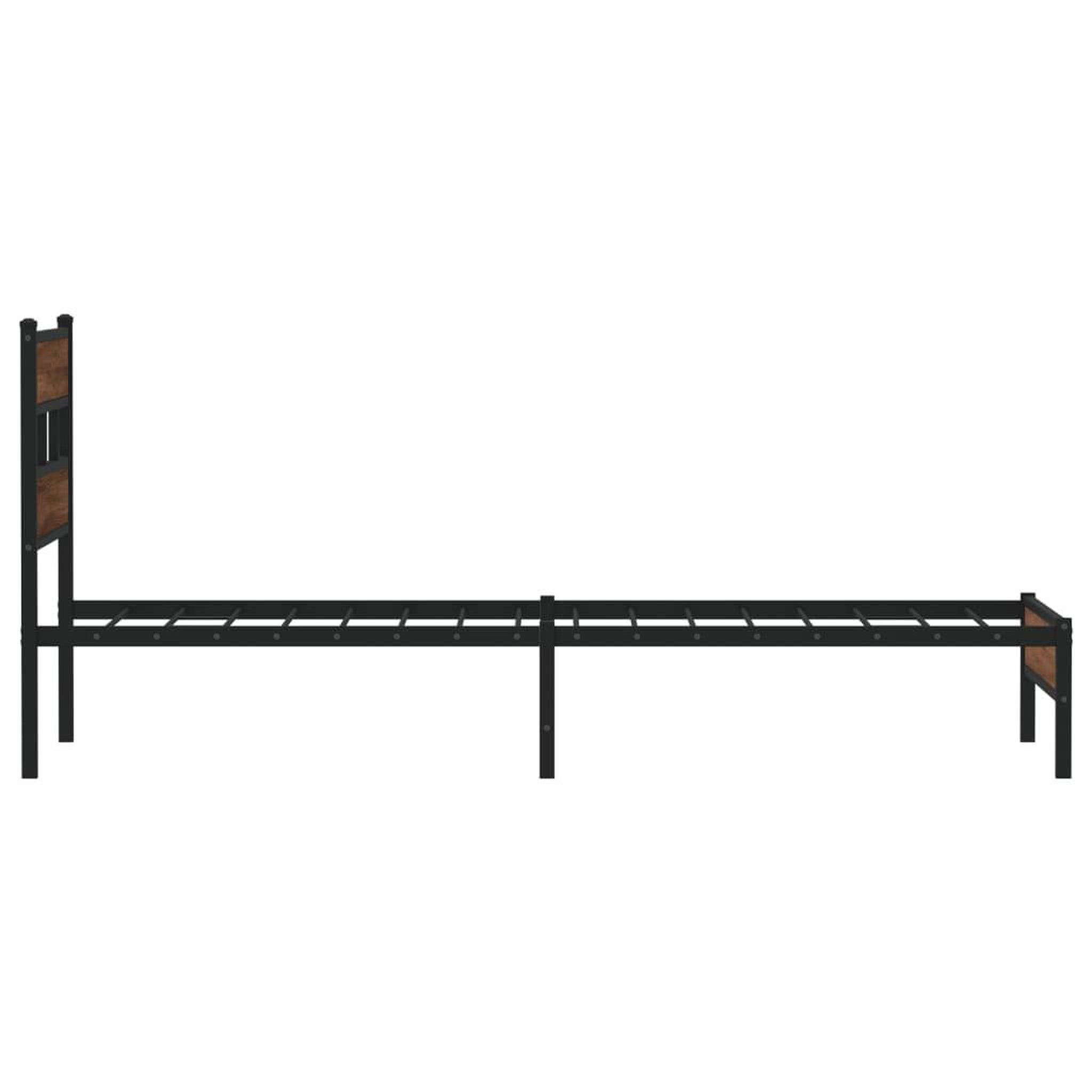 Voir la diapositive 5 : VIDAXL Cadre de lit sans matelas chene marron 90x190cm bois ingenierie