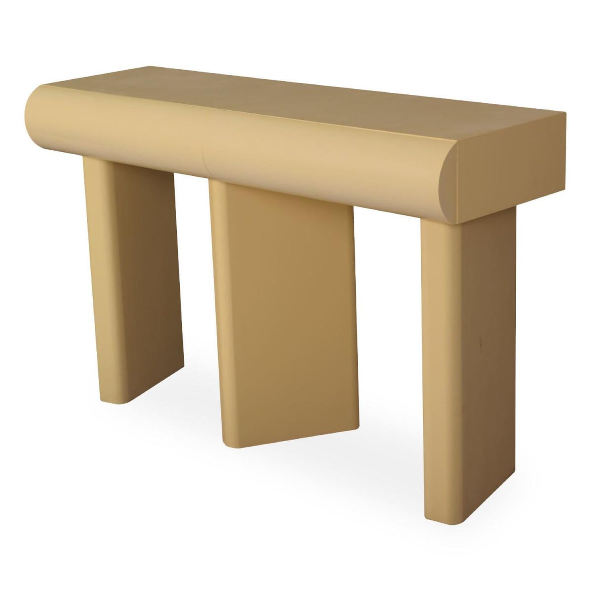 Voir la diapositive 3 : Paris Prix Console design 2 tiroirs  sherazade  121cm beige