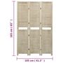 Voir la diapositive 6 : VIDAXL Cloison de separation 3 panneaux 105x165 cm Bois de Paulownia