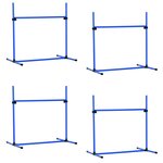 PAWHUT Agility sport pour chiens set de 4 obstacles professionnels avec système de maintien au sol sac transport fourni bleu noir