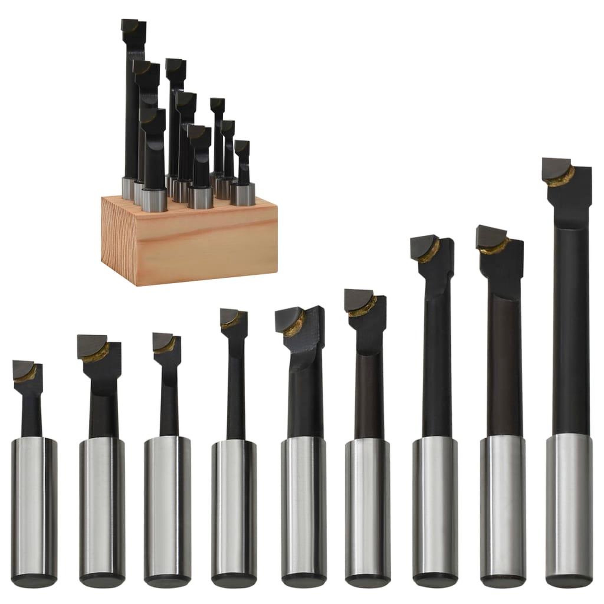 VIDAXL Cutters de perçage 9 pcs 12 mm a base de bois