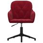 Voir la diapositive 3 : VIDAXL Chaise pivotante de bureau Rouge bordeaux Velours