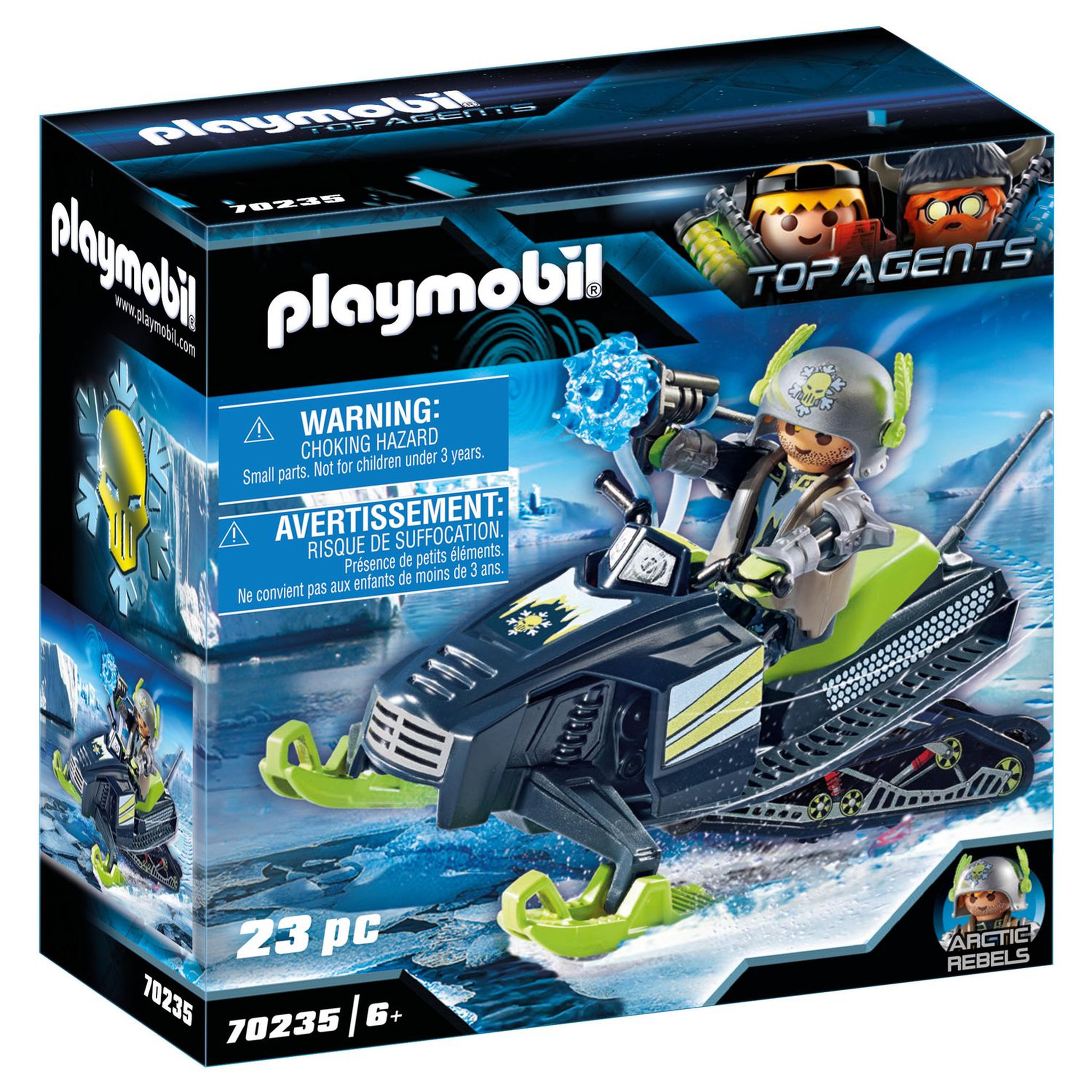 Voir la diapositive 1 : PLAYMOBIL 70235 Top agents - Rebelle arctique et scooter des neiges