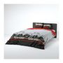 Voir la diapositive 2 : VISION VISION Parure de couette New York - 100% coton - 1 housse de couette 220 x 240 cm + 2 taies d'oreiller 65 x 65 cm - Rouge et gri