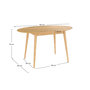 Voir la diapositive 4 : MAISON PAVANE Table ovale 4 personnes en bois clair 130 cm-Eddy