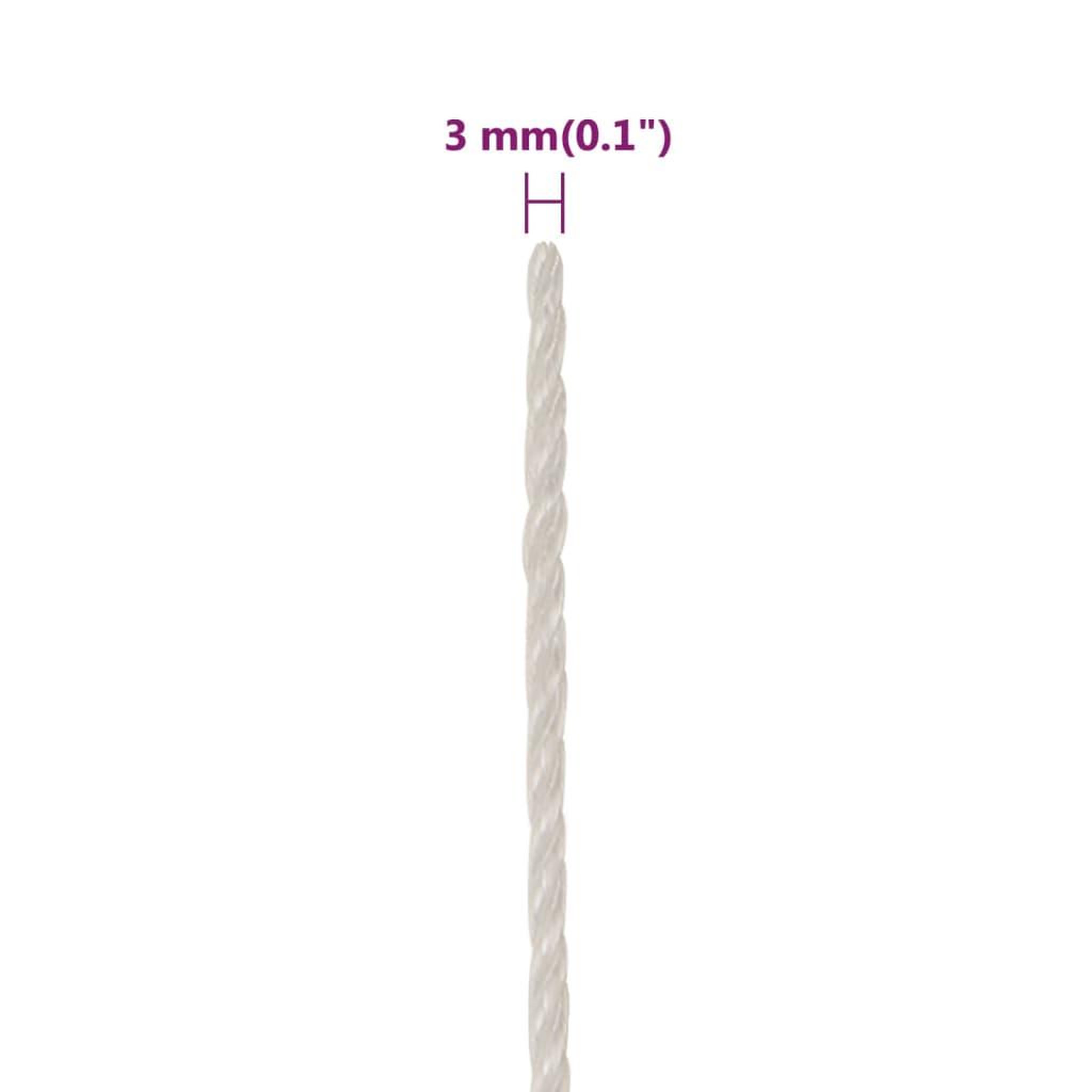 Voir la diapositive 6 : VIDAXL Corde de travail Blanc 3 mm 500 m polypropylene