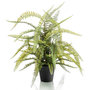Voir la diapositive 2 : EMERALD Emerald Fougere artificielle Boston 70 cm en pot en plastique