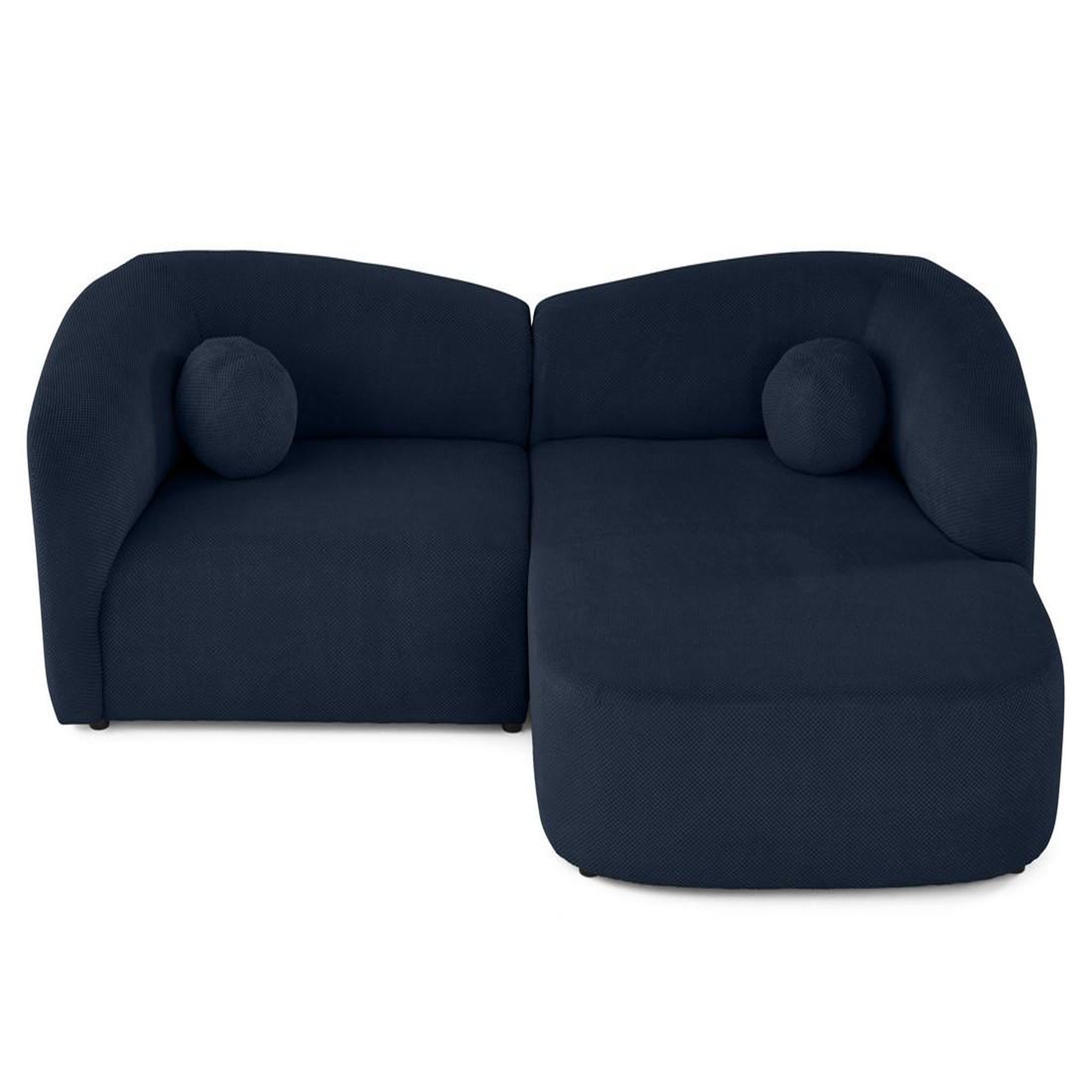 Voir la diapositive 2 : LISA DESIGN Charles - canapé d'angle droit 4 places en velours texturé