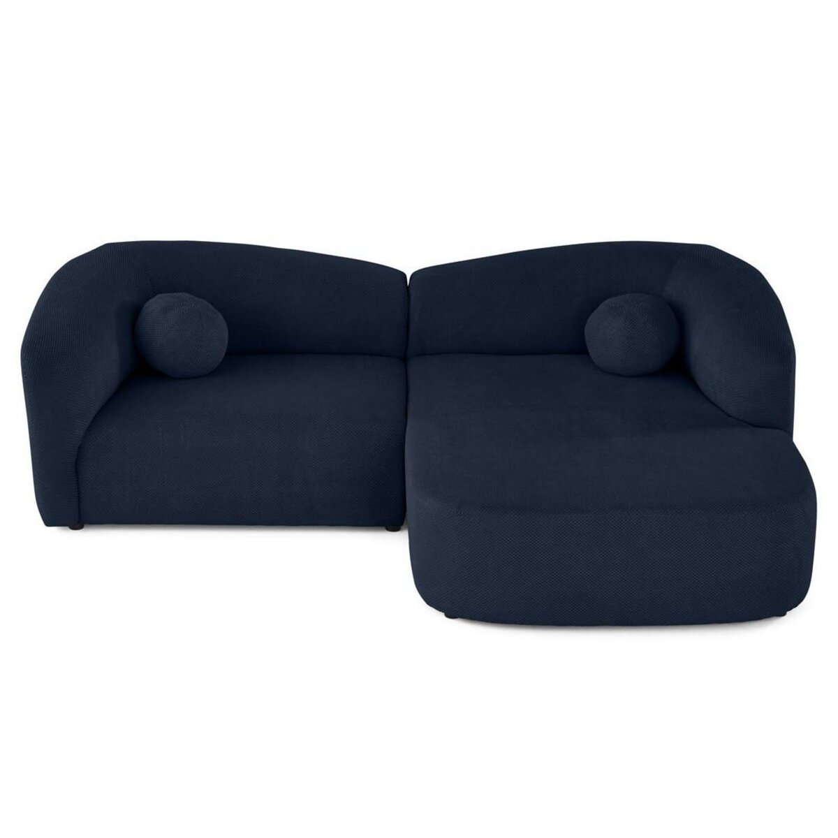 LISA DESIGN Charles - canapé d'angle droit 4 places en velours texturé