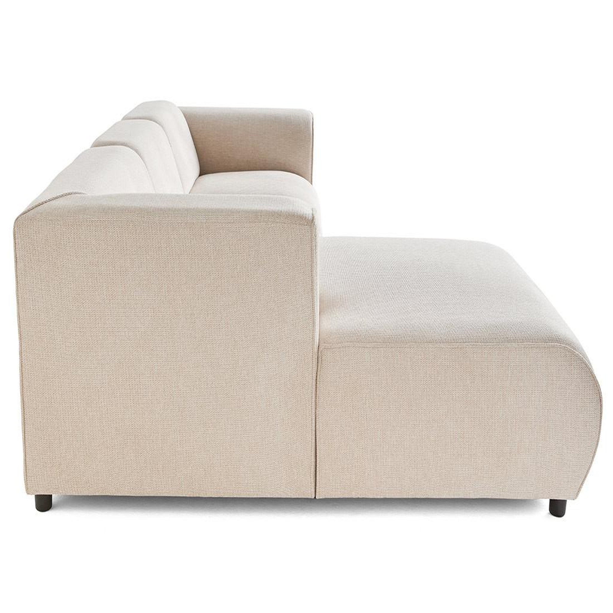 Voir la diapositive 5 : LISA DESIGN Suaro - canapé modulable d'angle gauche 4 places en tissu texturé