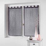 Paris Prix Paire de Voilages  Filiane  90x90cm Anthracite