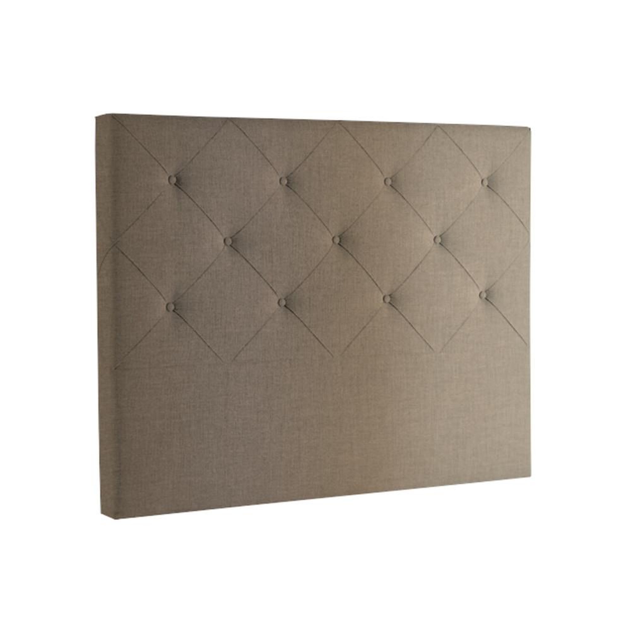 EPEDA Tête de lit rembourrée 160 cm tissu capitonné losanges marron taupe cosmique trame mordore