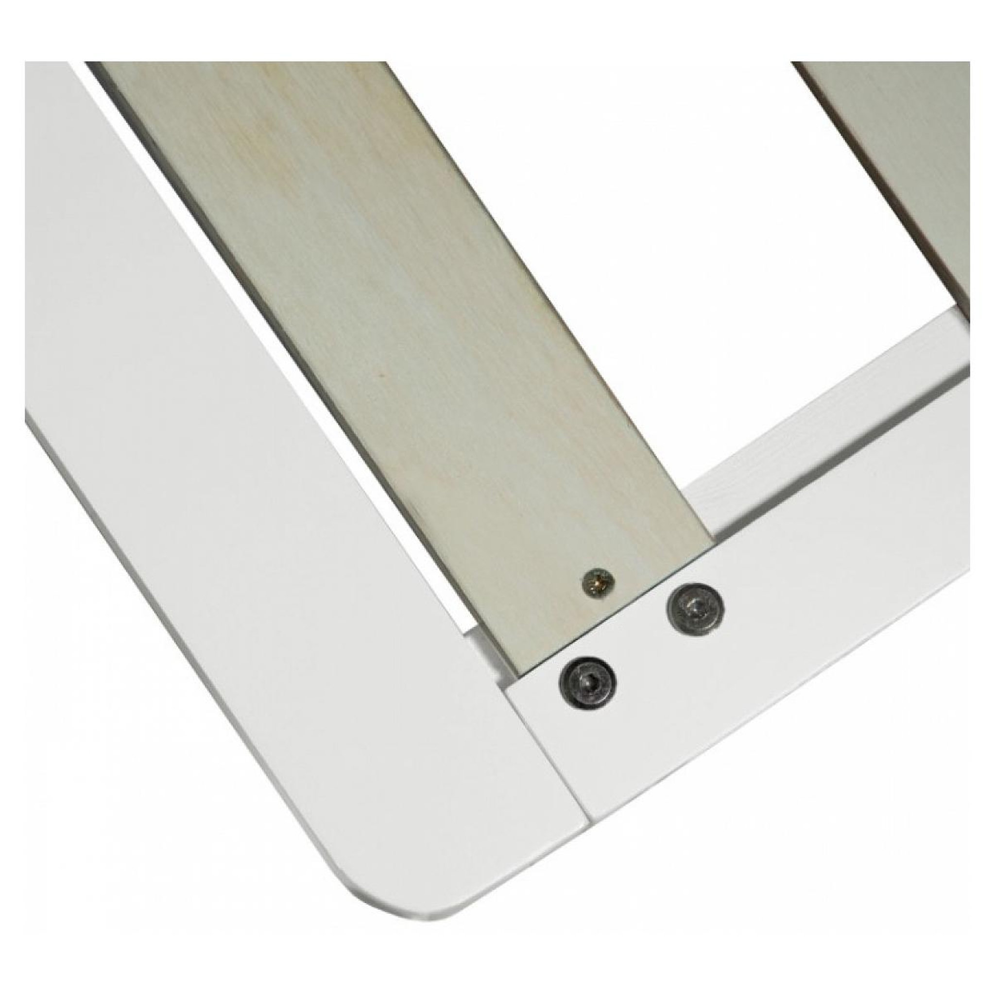 Voir la diapositive 4 : HomeStyle4U Lit palette bois 140x200cm blanc