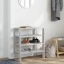 Voir la diapositive 3 : VIDAXL Etagere a chaussures gris beton 61x32x70 cm bois d'ingenierie