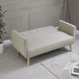 Voir la diapositive 5 : CONCEPT USINE Canapé scandinave convertible 3 places en tissu beige BERLIN