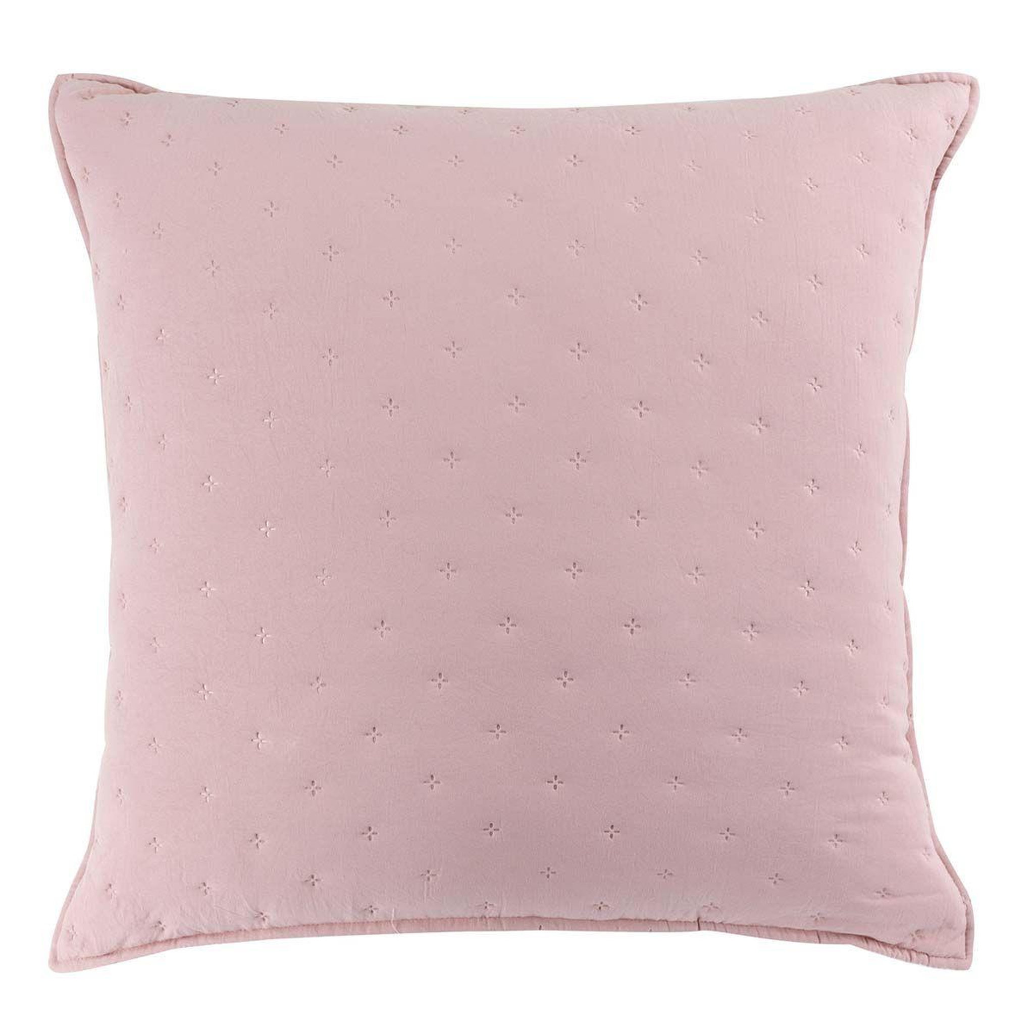 Douceur d'Intérieur Housse de coussin  mellow  60x60cm rose & blanc