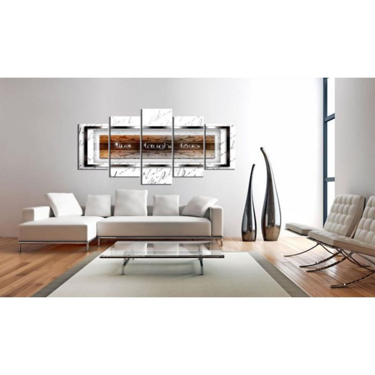 Paris Prix Tableau Imprimé  Live Laugh Love White