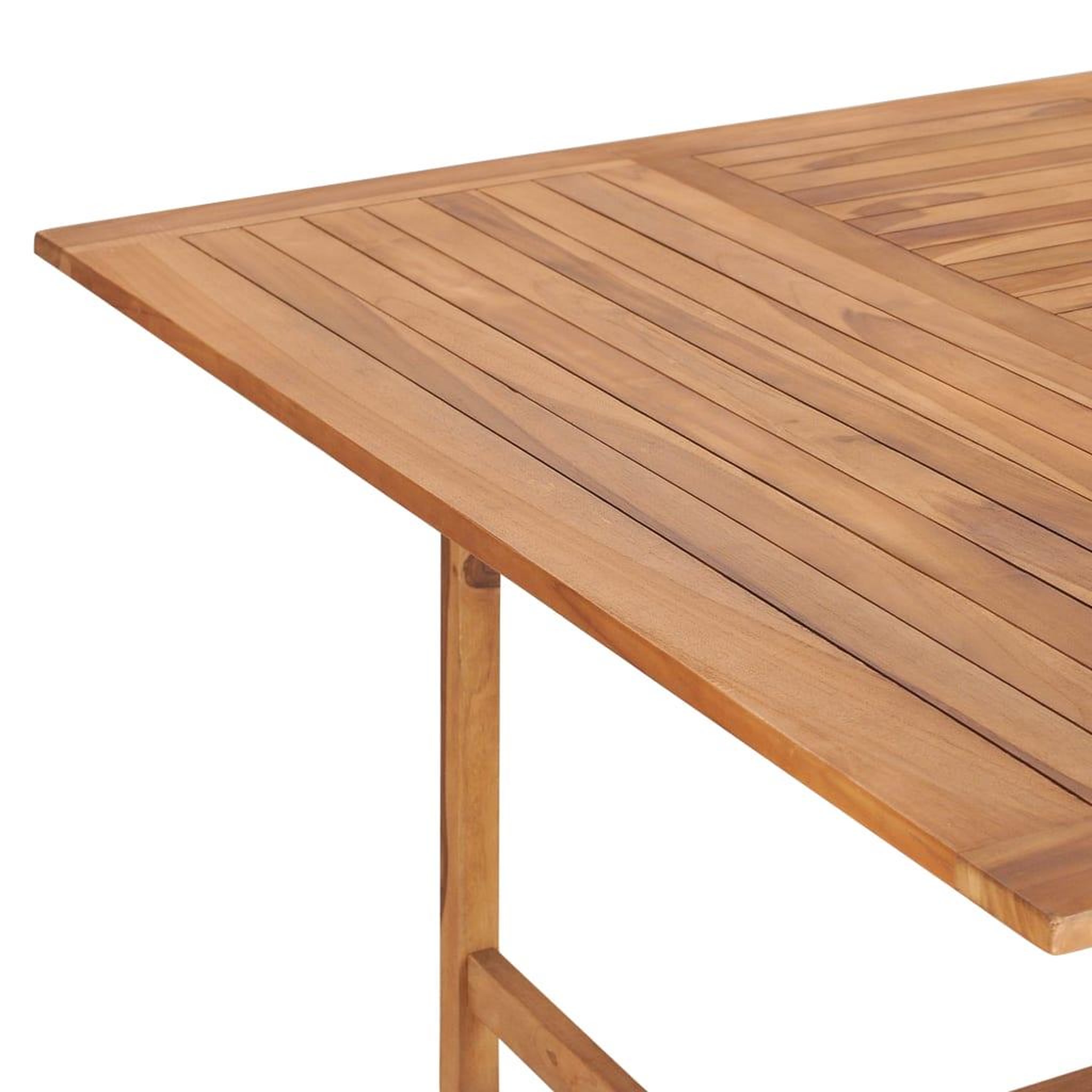 Voir la diapositive 5 : VIDAXL Table de jardin 150x150x76 cm Bois de teck solide