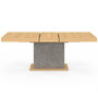 Voir la diapositive 3 : ID MARKET Table à manger extensible rectangle EDEN 6-10 personnes bois et effet béton 160-200 cm