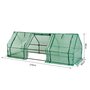 HOMCOM Mini serre de jardin 270L x 90l x 90H cm acier PE haute densité 140 g/m² anti-UV 3 fenêtres avec zip enroulables vert