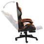 Voir la diapositive 4 : VIDAXL Fauteuil de jeux video et repose-pied Noir et orange Similicuir