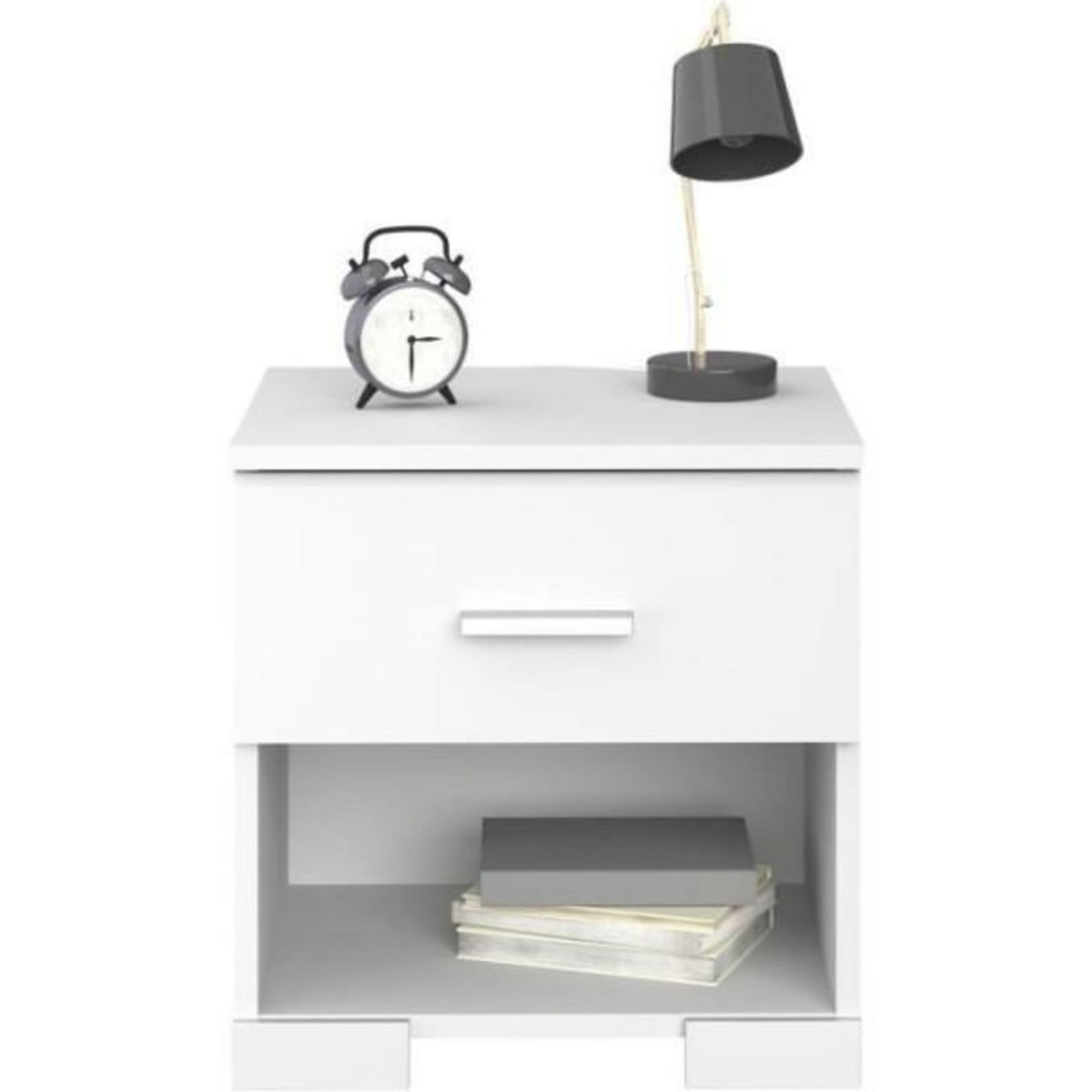 PARISOT Chambre complete enfant 3 pieces ZODIAC - Lit + chevet + bureau - Décor blanc - PARISOT