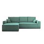 Voir la diapositive 6 : BEST MOBILIER Dellia - canapé d'angle réversible convertible - avec coffre - en velours côtelé - 4 places