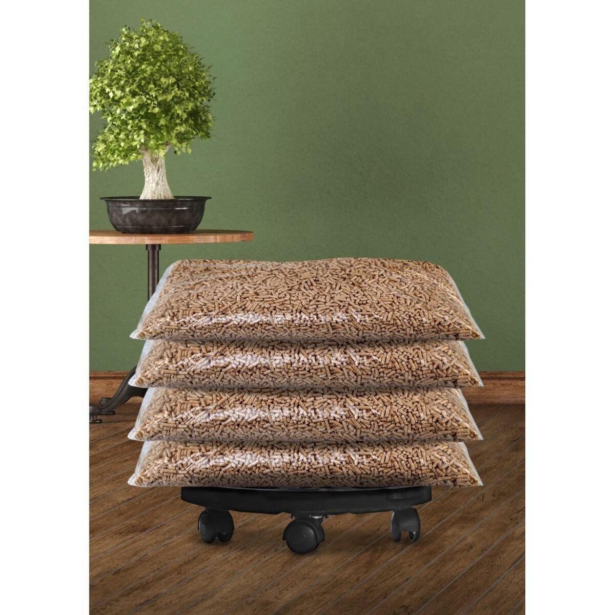 ART PLAST Support Plante Rond 30x7cm - Plateau à Roulettes Porte Pot de Fleurs Charge Lourde 170kg - Polypropylène antichoc Art Plast