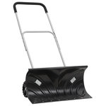 VIDAXL Pelle a neige avec poignee extensible noir 66 cm lame en acier
