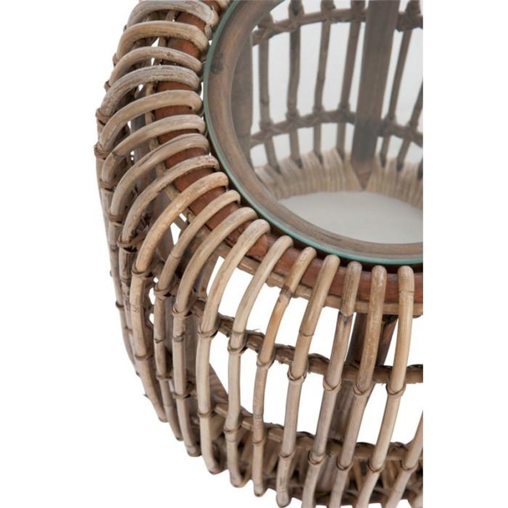 Voir la diapositive 2 : Paris Prix Table d'Appoint en Rotin  Ode  45cm Naturel