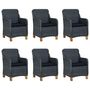 Voir la diapositive 5 : VIDAXL Ensemble a manger de jardin 7 pcs Gris fonce
