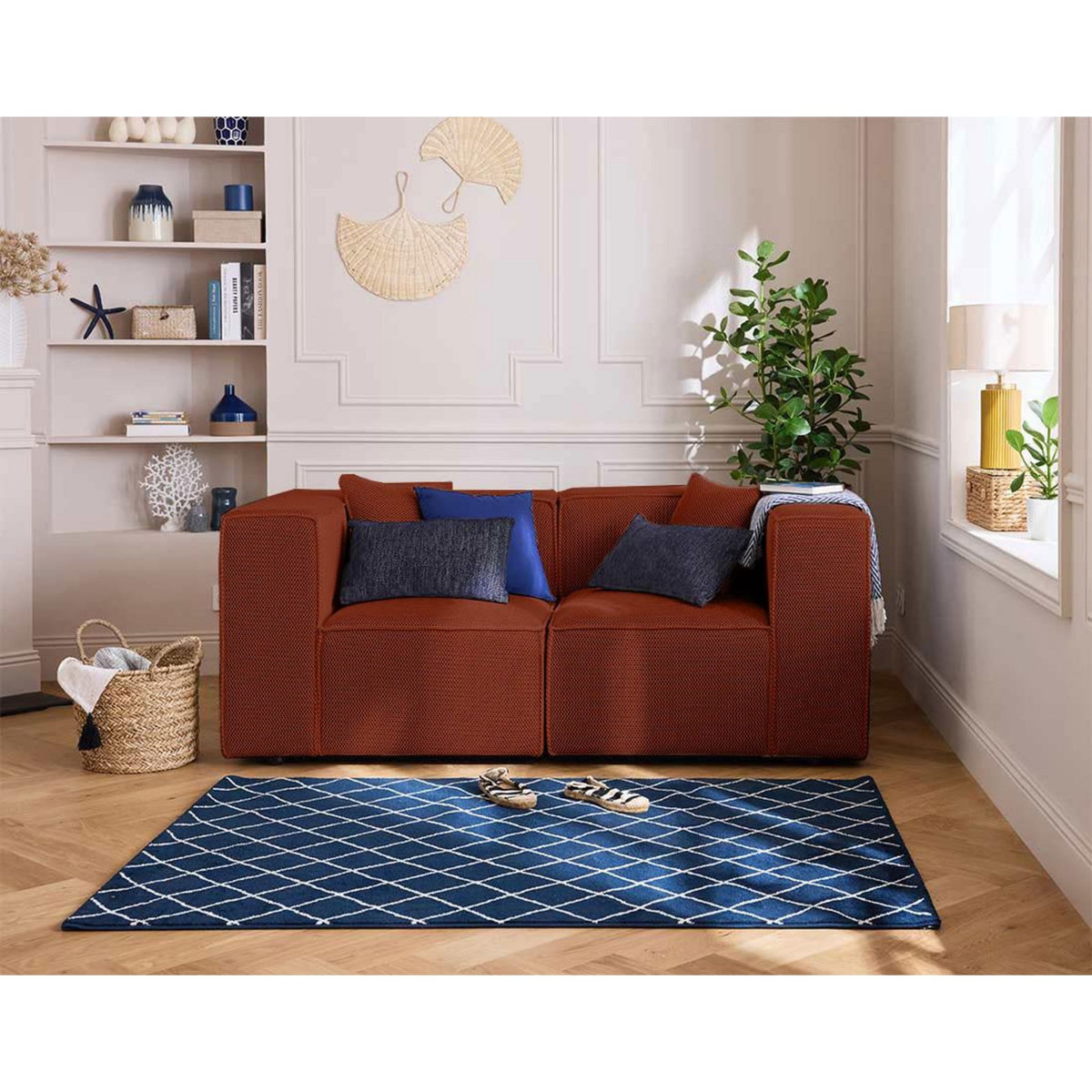 LISA DESIGN Arty - canapé modulable 2 places - en tissu mailles 3d