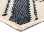 VIDAXL Tapis moderne Design de zigzag 120 x 170 cm Marron/Noir/Bleu