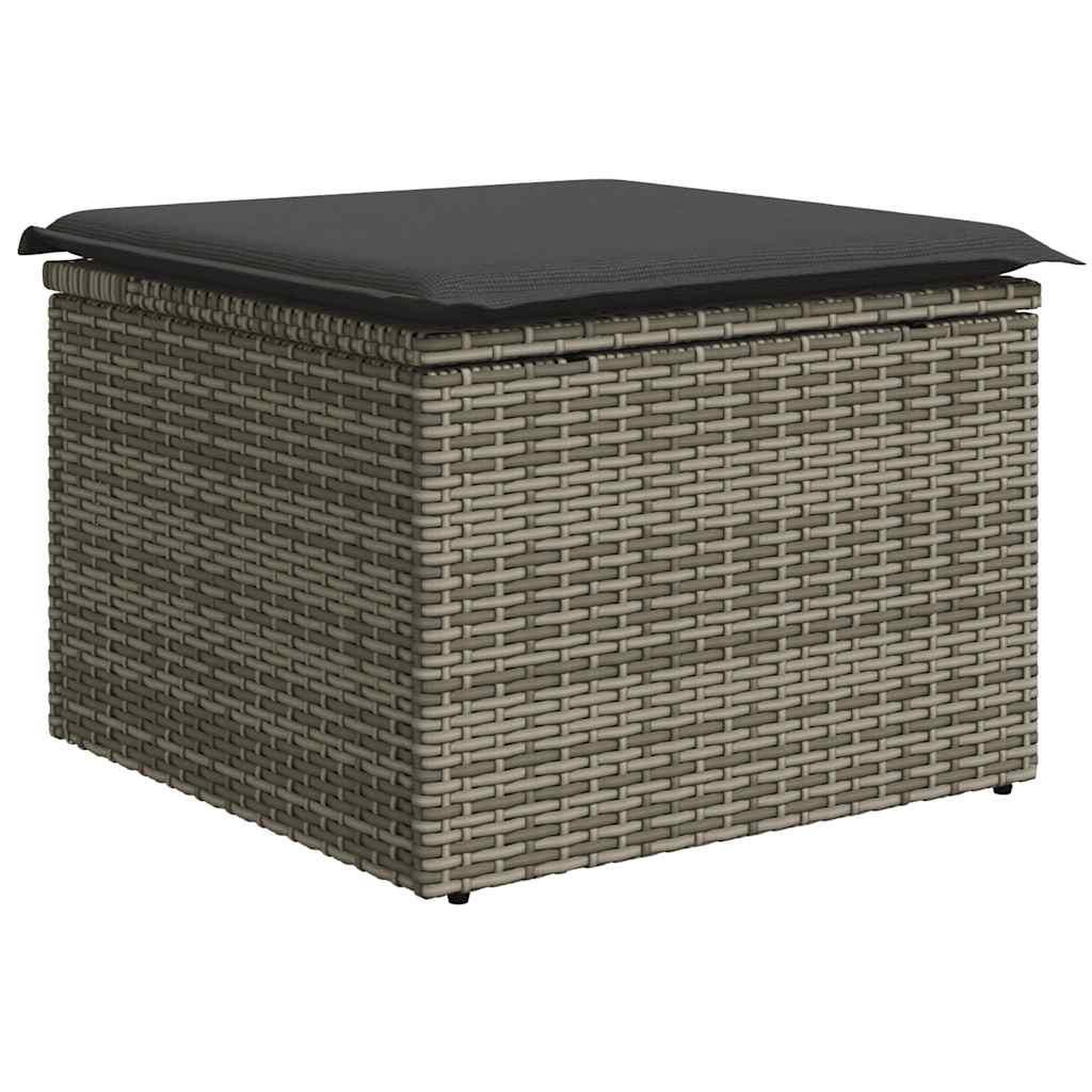 Voir la diapositive 5 : VIDAXL Salon de jardin avec coussins 7 pcs gris resine tressee