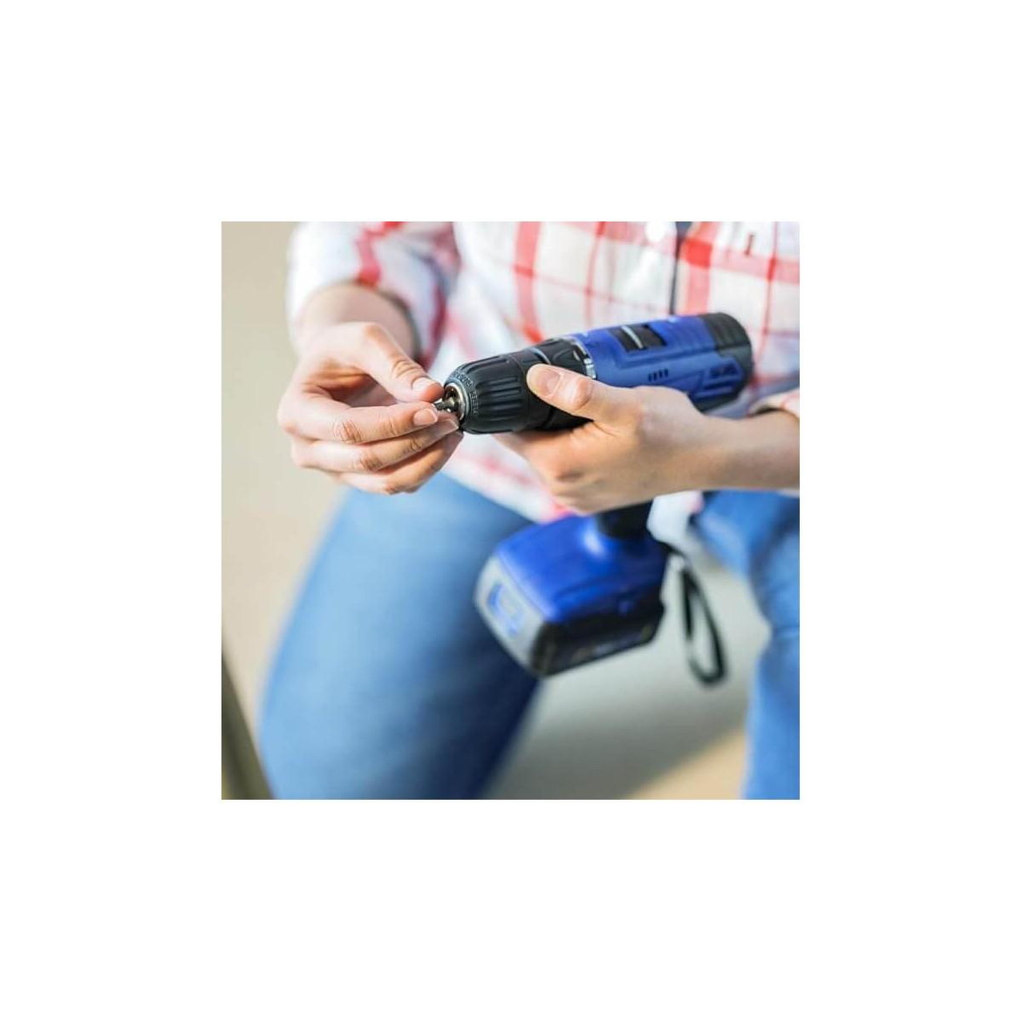Voir la diapositive 3 : GOODYEAR Perceuse visseuse à percussion 20V Brushless Batterie lithium 2,0Ah + 11 Accessoires Malette GOODYEAR